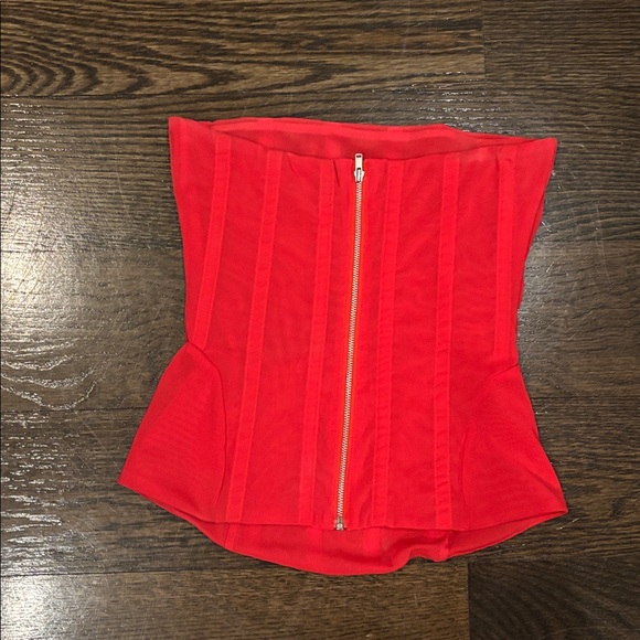 Miaou Libra strapless Corset in Red - Picture 7 of 7